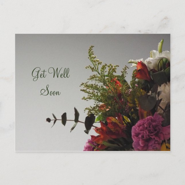 Get Well Soon Bouquet Postcard (Front)