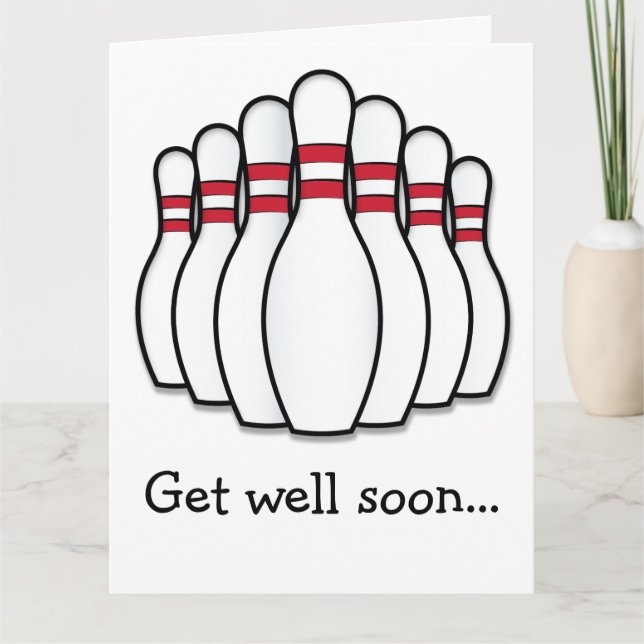 Get Well Soon Bowling from the Whole Gang Card (Front)