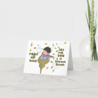 Get well soon boy card folded card