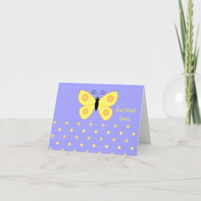 Get Well Soon Butterfly Cards (Front)