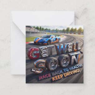 Get Well Soon Card for Racing Car Lover #3