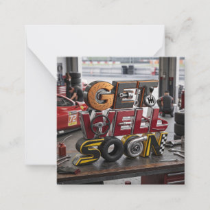 Get Well Soon Card for Racing Car Lover #4