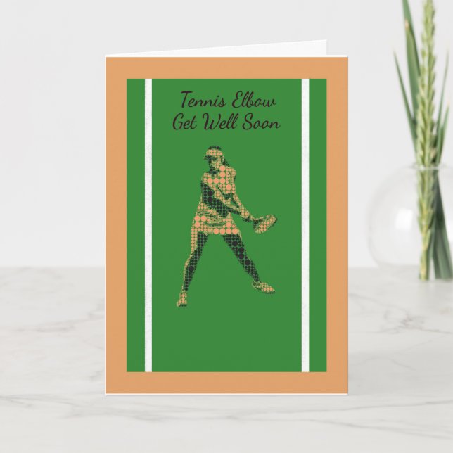 Get Well Soon Card for Tennis Elbow. (Front)
