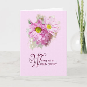 Get well soon card with daisies