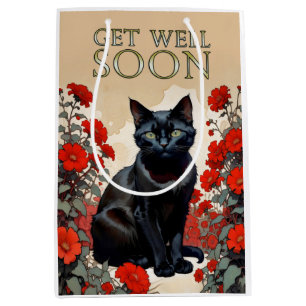 get well soon cat medium gift bag