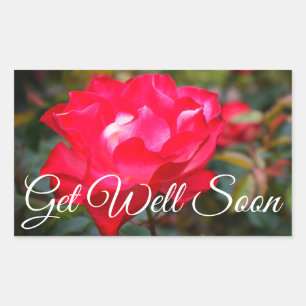 Get Well Soon  Cherry Parfait Rose #2 Stickers
