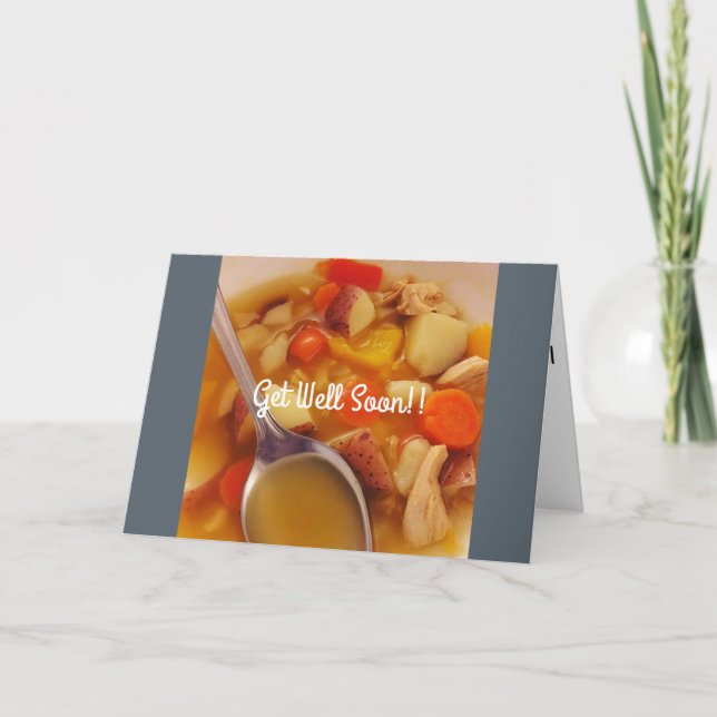 Get Well Soon Chicken Soup Card (Front)