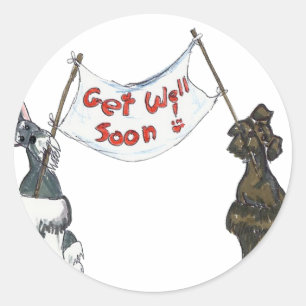 get well Soon Classic Round Sticker