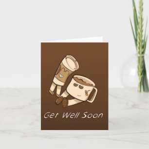 Get Well Soon Coffee Pair Greeting Card