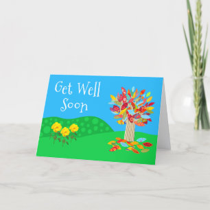 Get Well Soon colorful card by Jo Images