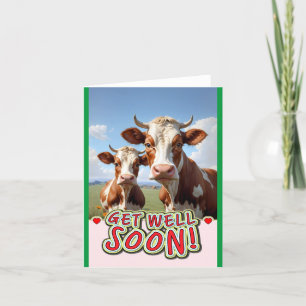 get well soon cows thank you card