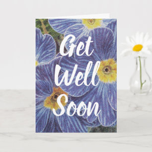 Get Well Soon custom flower card for sick person