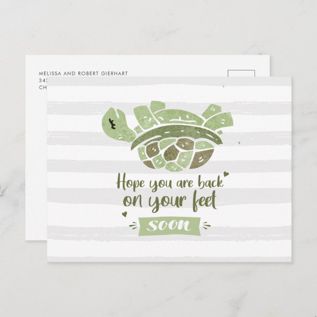 Get Well Soon Cute Fun Wishes Nursing Postcard (Front/Back)