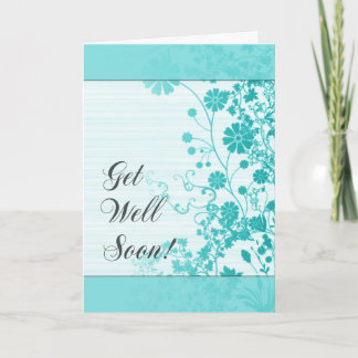 Get Well Soon (Cyan) Card