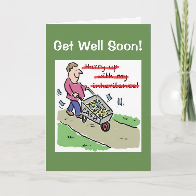Get Well Soon - Dark Humour Card (Front)