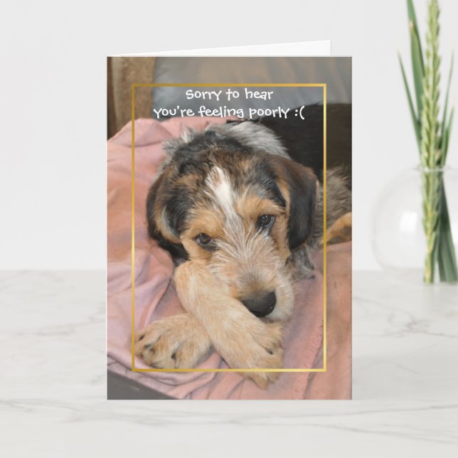 Get well soon dog card (Front)