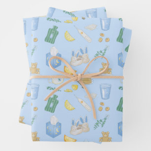 Get Well Soon Feel Better Sick Day Cold and Flu Wrapping Paper Sheet