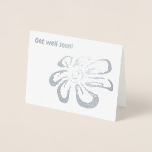 Get well soon foil card