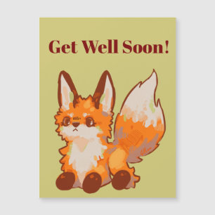Get Well Soon, Fox Magnetic Card