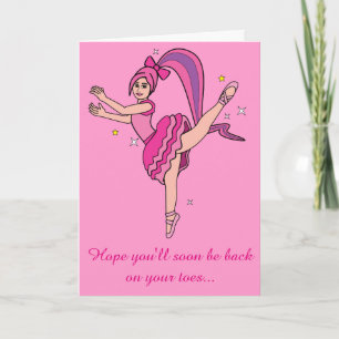 Get Well Soon from Dance Team or Dance Class Card