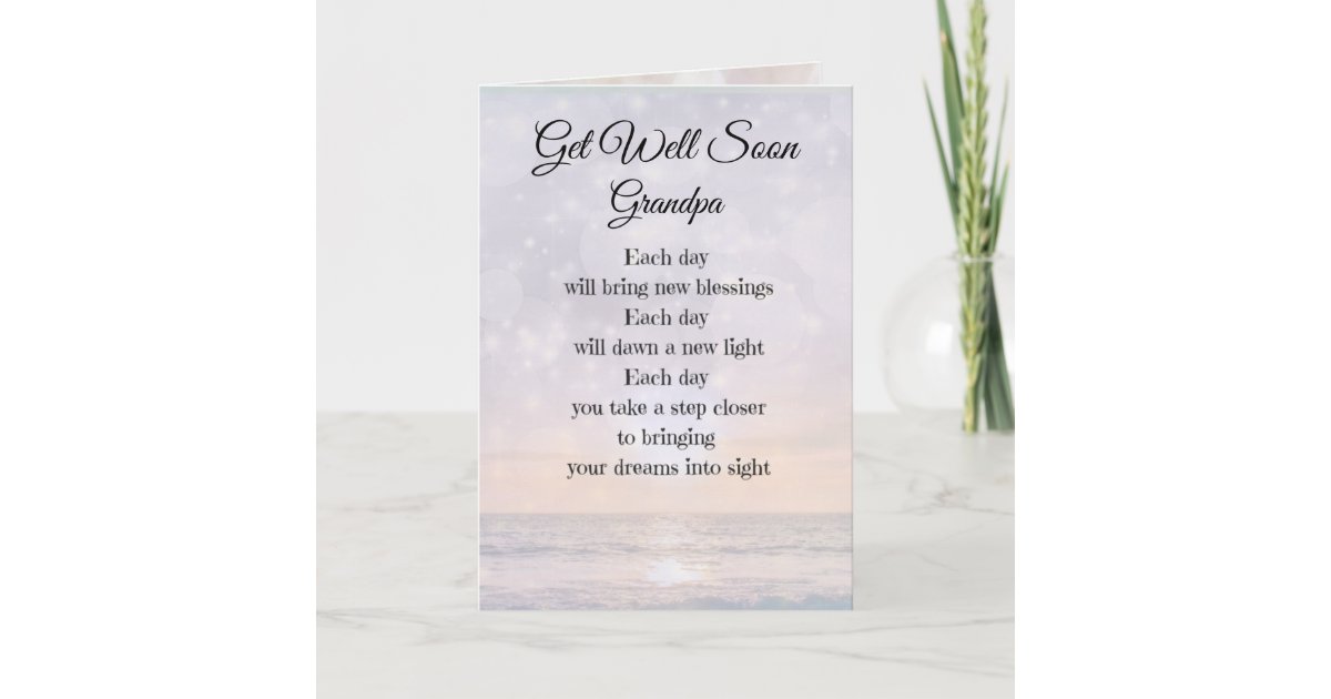 Get Well Soon Grandpa design Card Zazzle
