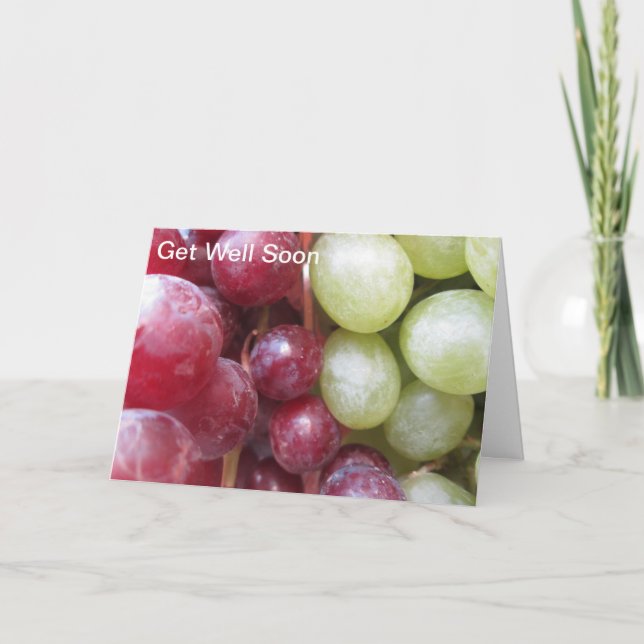 Get Well Soon Grapes Card (Front)