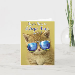 Get Well Soon Greeting Card - Kool Kitties