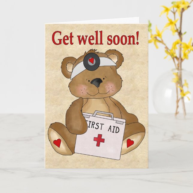 Get well soon greeting cards Personalise it! (Yellow Flower)