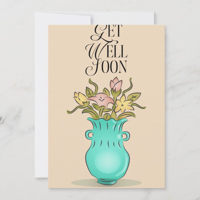 Get Well Soon Greetings Holiday Card (Front)