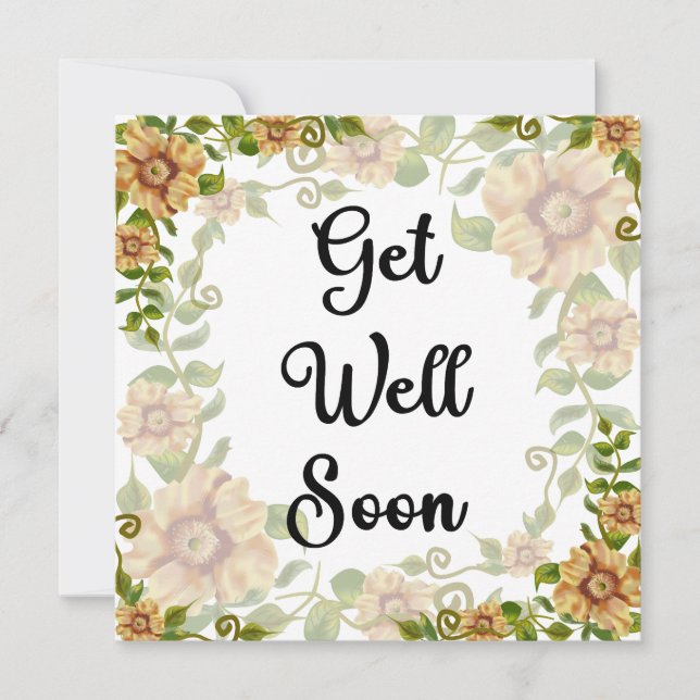 Get Well Soon Greetings Holiday Card (Front)