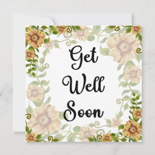Get Well Soon Greetings Holiday Card