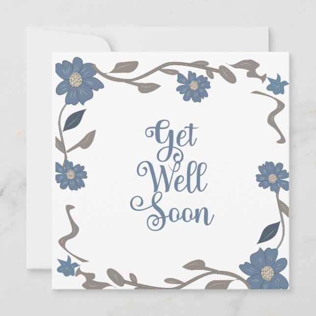 Get Well Soon Greetings Holiday Card (Front)