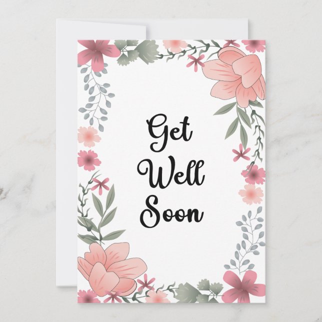 Get Well Soon Greetings Holiday Card (Front)