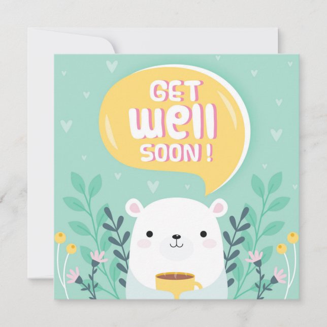 Get Well Soon  Holiday Card (Front)