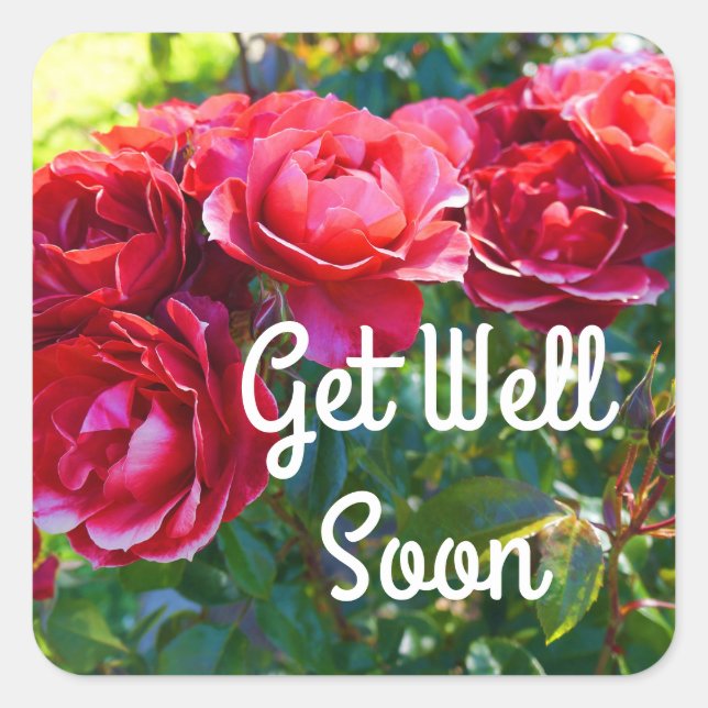 Get Well Soon Hot Cocoa Rose #3 Stickers (Front)