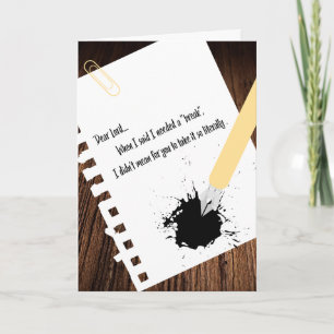 get well soon! humourous card