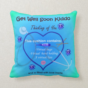 Get Well Soon Kiddo Boys Cushion
