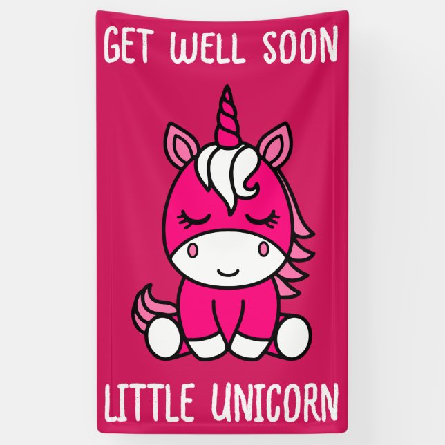 Get Well Soon Little Monkey  Banner (Vertical)
