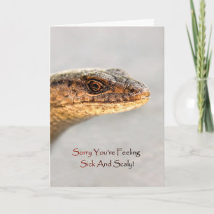 Get Well Soon, Lizard, Sorry You're Sick And Scaly Card