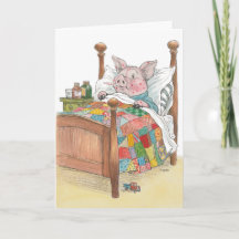 Get Well Soon Measles Pig Card