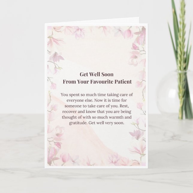 Get Well Soon Nurse Card (Front)