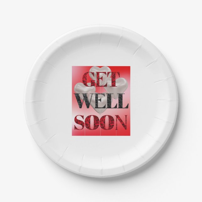 Get Well Soon Paper Plates (Front)
