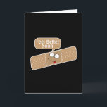 Get Well Soon Plaster And Funny Face Card<br><div class="desc">Get Well Soon Plaster And Funny Face .. heard you were ill cards from Ricaso</div>