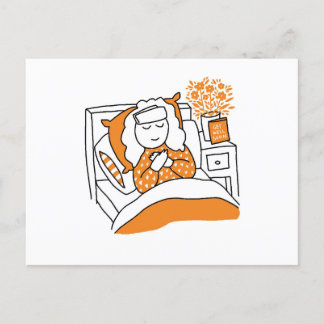 Get well soon postcard