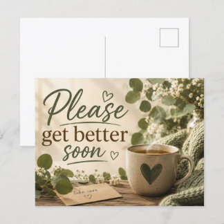 Get Well Soon Postcard – Warm & Cosy