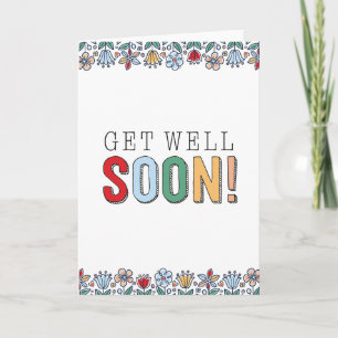 Get Well Soon Printable Card   Pretty Floral