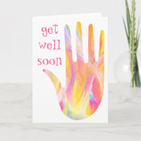 Get Well Soon RAINBOW HAND Customize it!