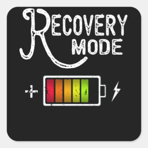 Get Well Soon Recovery Mode is On Post Surgery Square Sticker