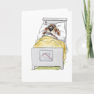 Get Well Soon Sick Dog Greeting Card