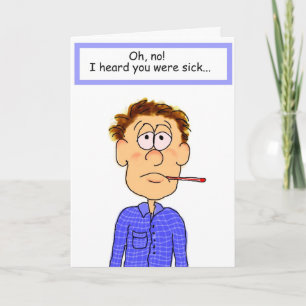 Get Well Soon Sick Illness Paper Greeting Card
